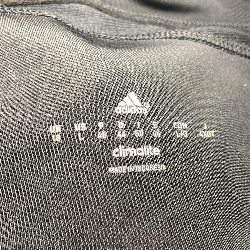 Adidas Black Leggings with White Stripes - Picture 6 of 9